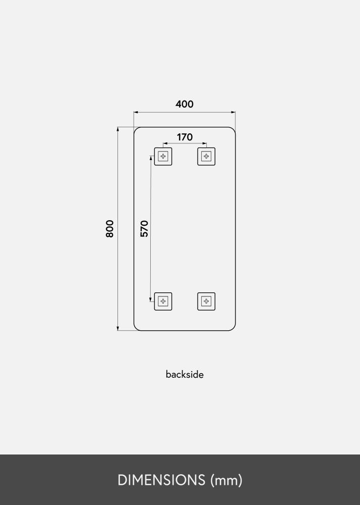 KAILA Specchio Rectangle 40x80 cm