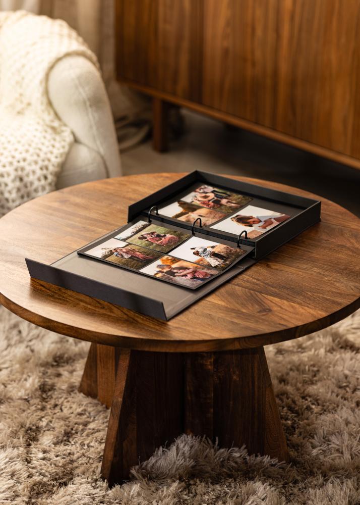 KAILA PHOTO ALBUM Black - Coffee Table Photo Album (60 Pagine nere / 30 fogli)