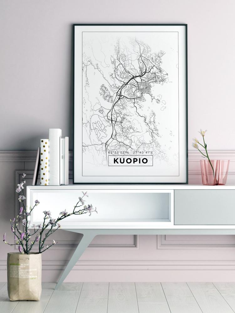 Mappa - Kuopio - Poster bianco