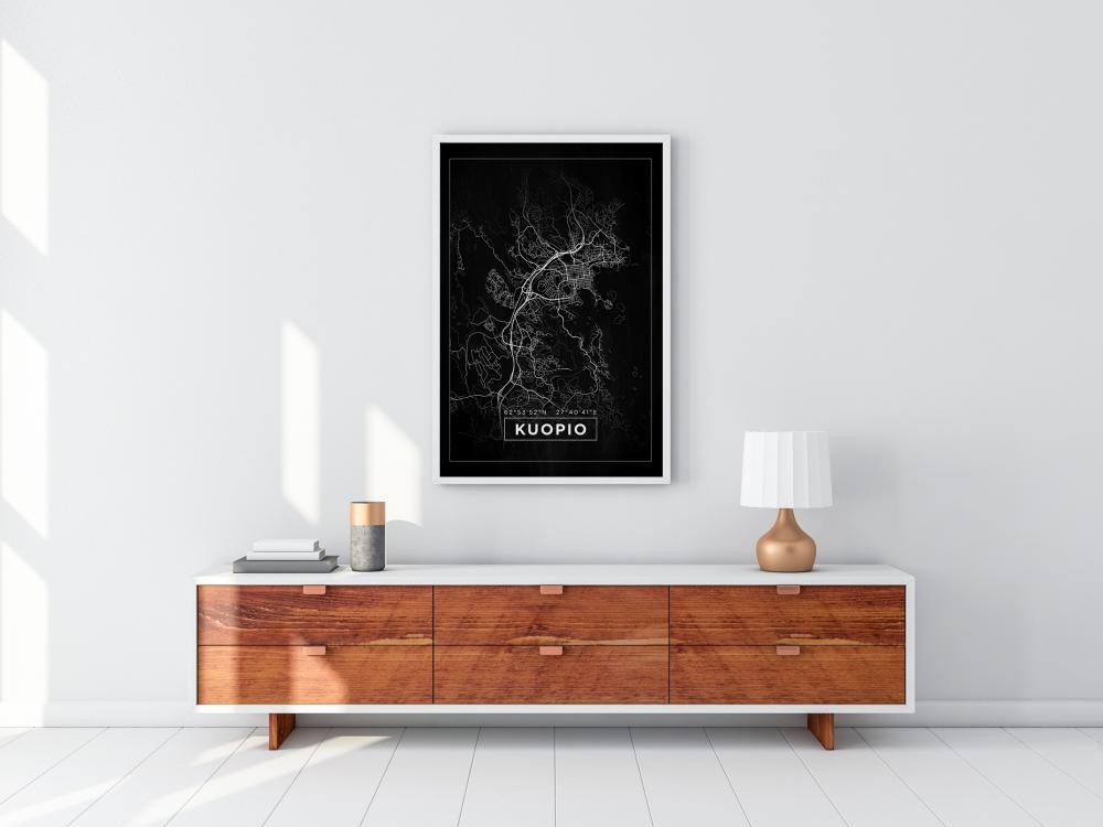 Mappa - Kuopio - Poster nero