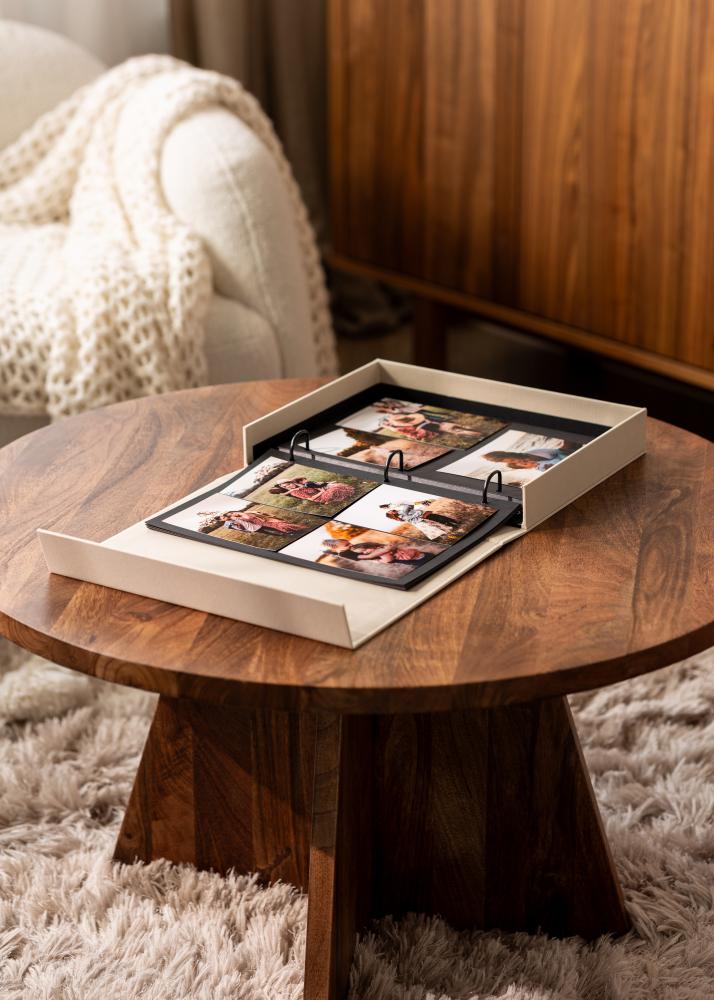 KAILA AUGENBLICKE Creme - Coffee Table Photo Album (60 Pagine nere)