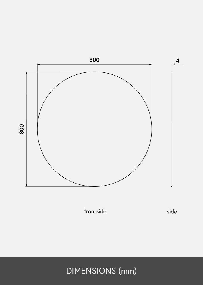 KAILA Rotondo Specchio Deluxe 80 cm Ø