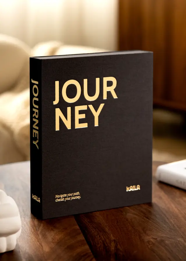 KAILA JOURNEY Black - Coffee Table Photo Album (60 Pagine nere)