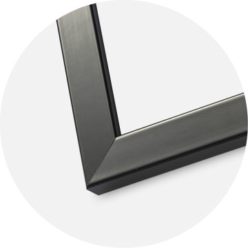 Cornice Uppsala Nero Laccato lucido 30x40 cm - Passe-partout Bianco 20x30 cm