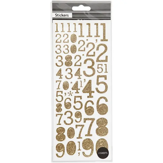 Focus Glitterstickers Oro Numbers