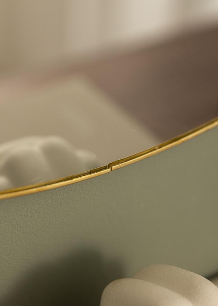 KAILA Round Mirror - Thin Brass 80 cm Ø