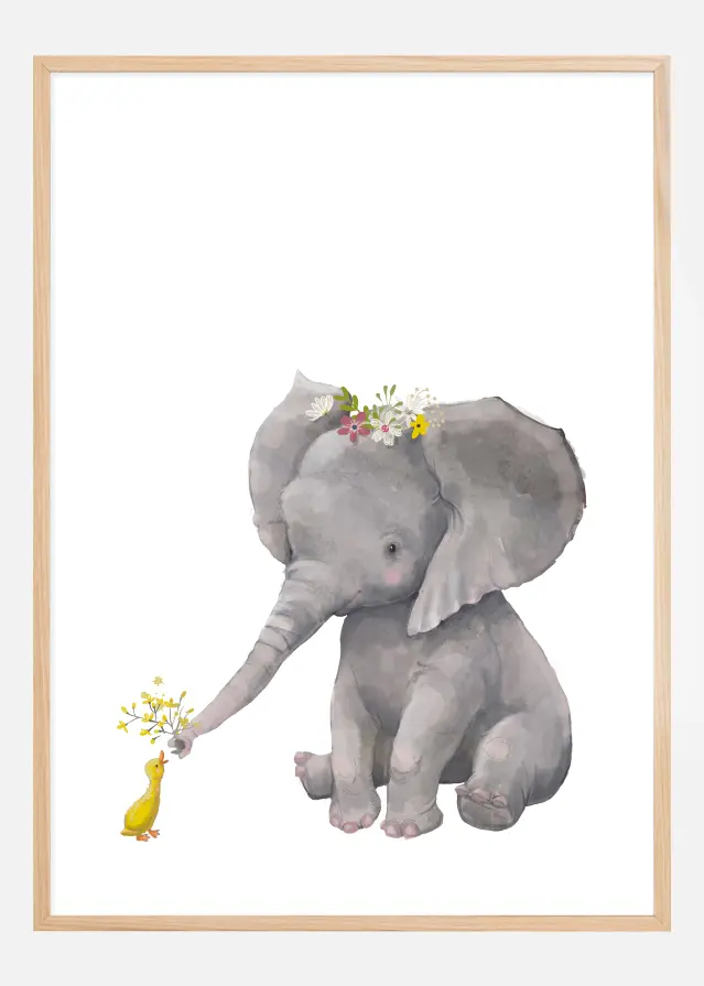 Elephant & Duck Poster