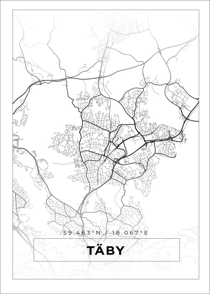 Mappa - Täby - Poster bianco