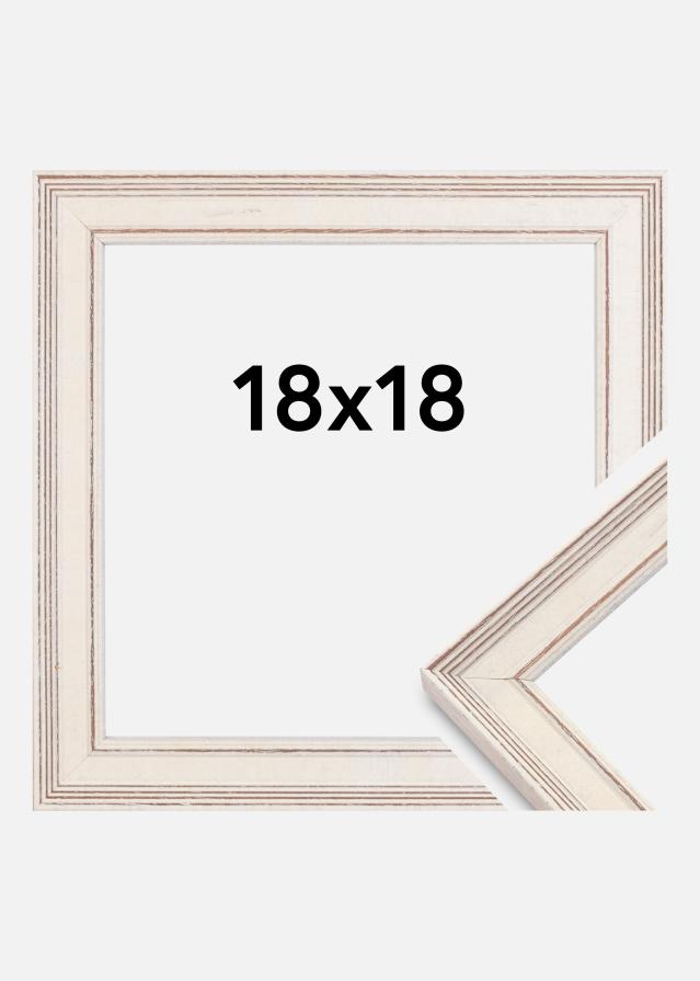 Cornice Shabby Chic Bianco 18x18 cm