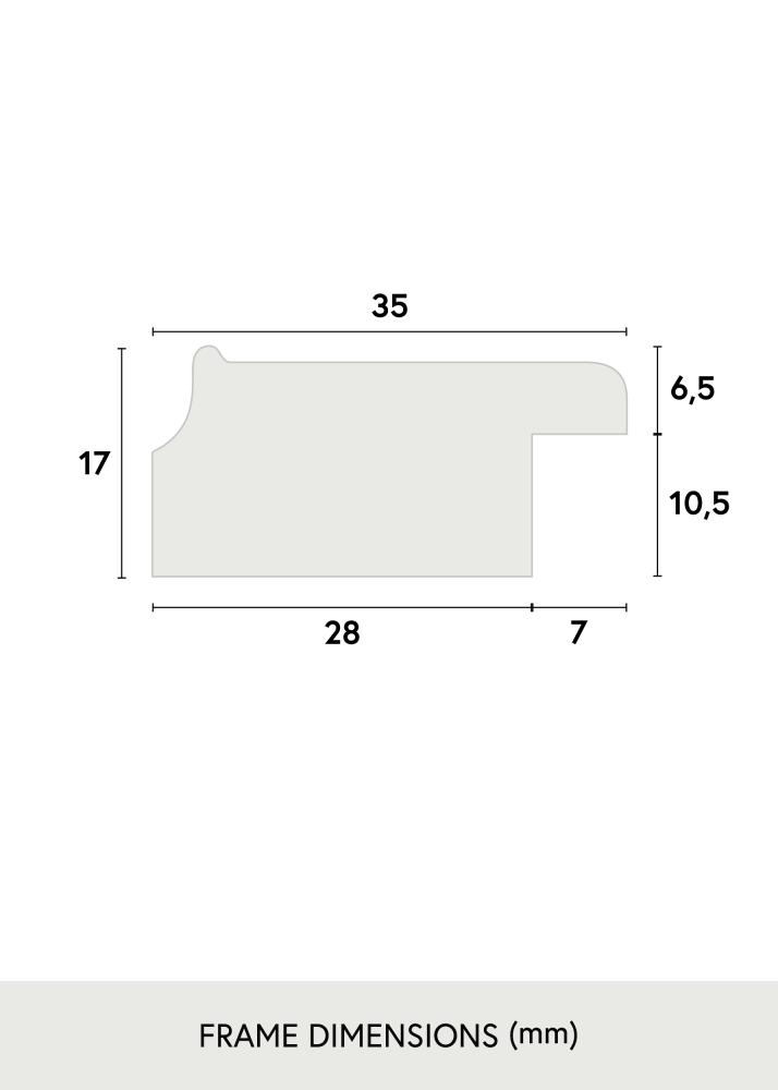 Cornice Grace Oro 40x60 cm - Passe-partout Bianco 32,9x48,3 cm (A3+)