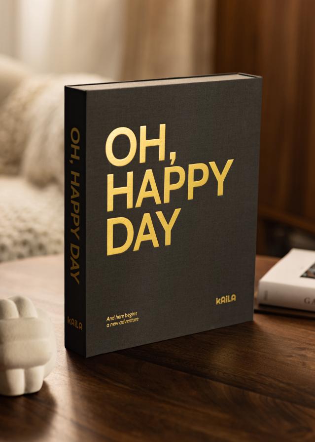 KAILA OH HAPPY DAY Black - Coffee Table Photo Album (60 Pagine nere)