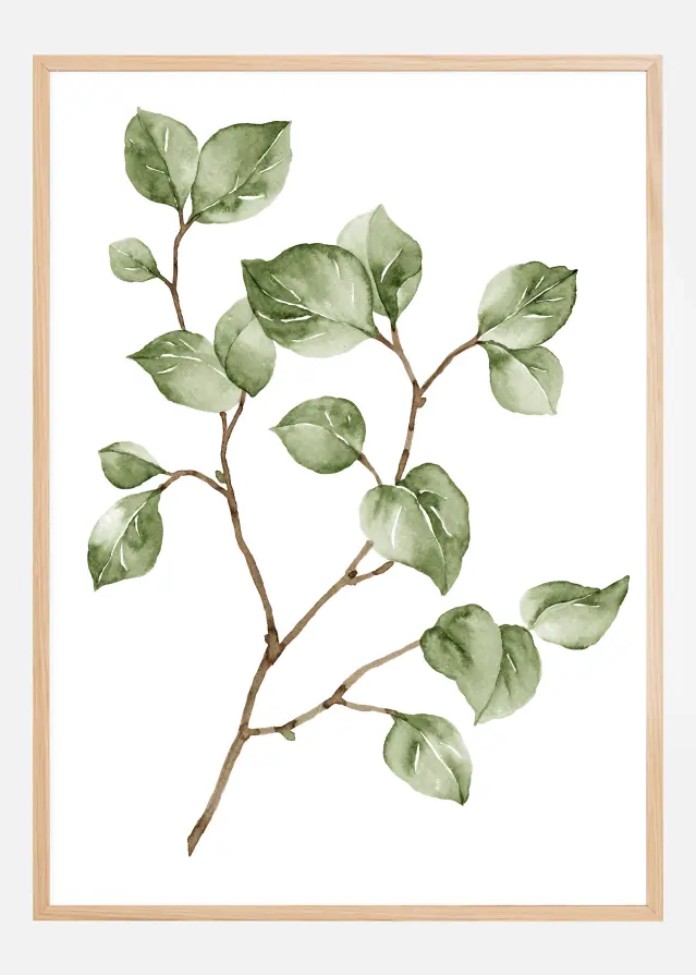 Painted Leaves Poster