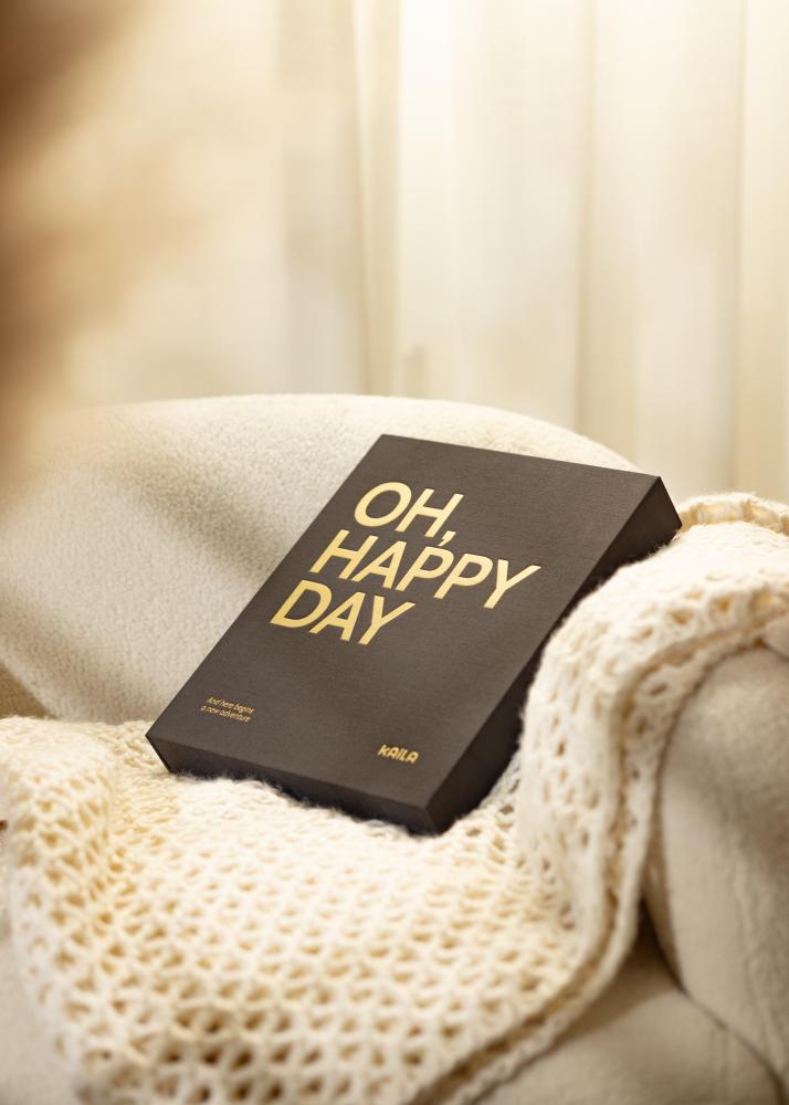 KAILA OH HAPPY DAY Black - Coffee Table Photo Album (60 Pagine nere)