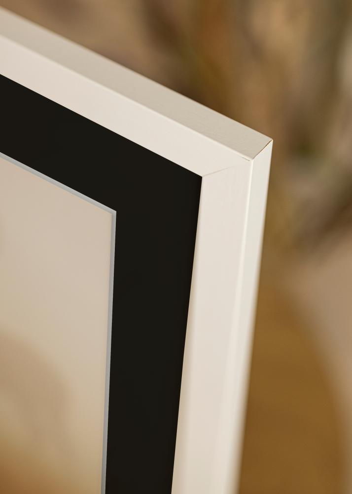 Cornice White Wood 70x90 cm - Passe-partout Nero 24x30 inches