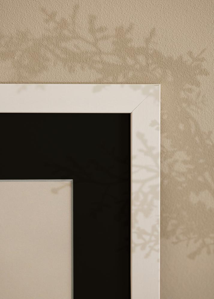 Cornice White Wood 70x90 cm - Passe-partout Nero 24x30 inches