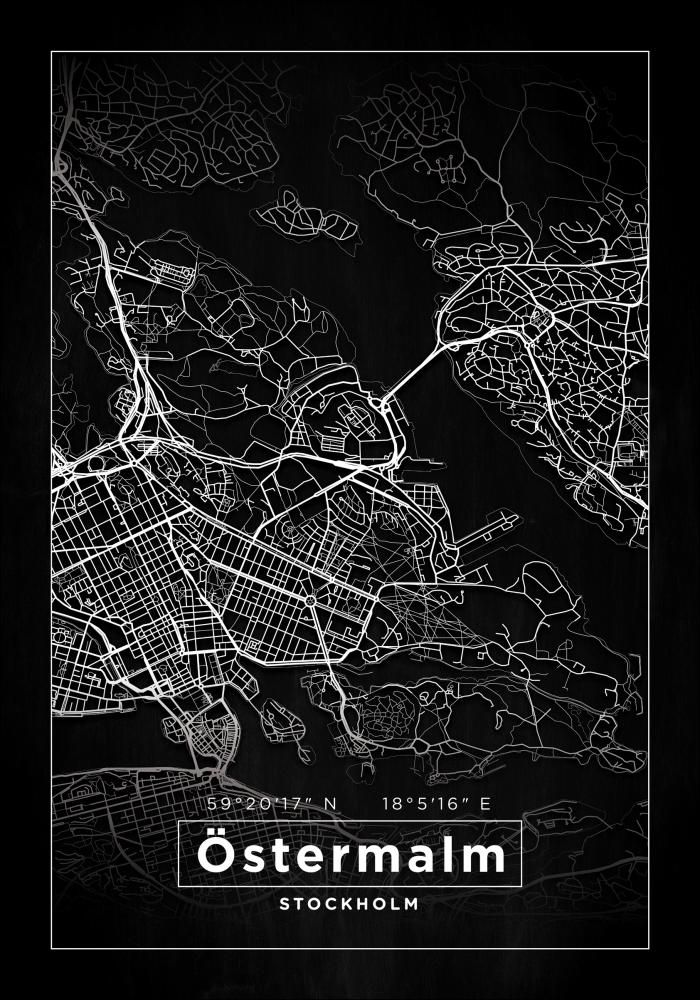 Mappa - Östermalm - Poster nero