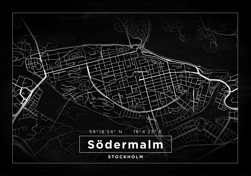 Mappa - Södermalm - Poster nero