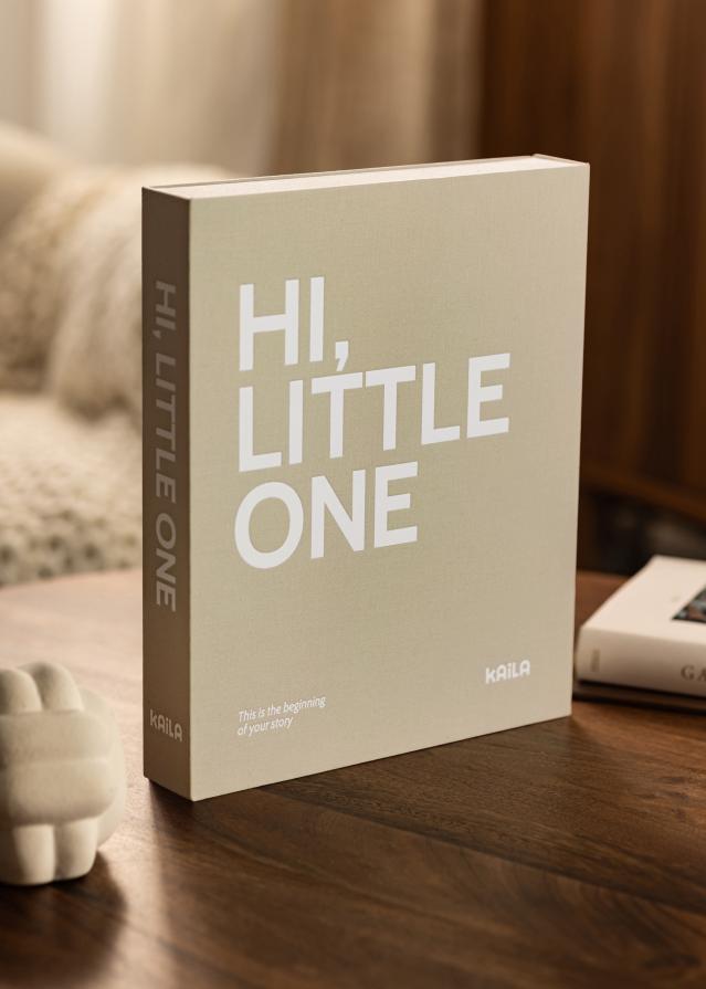 KAILA HI LITTLE ONE Grey - Coffee Table Photo Album (60 Pagine nere)