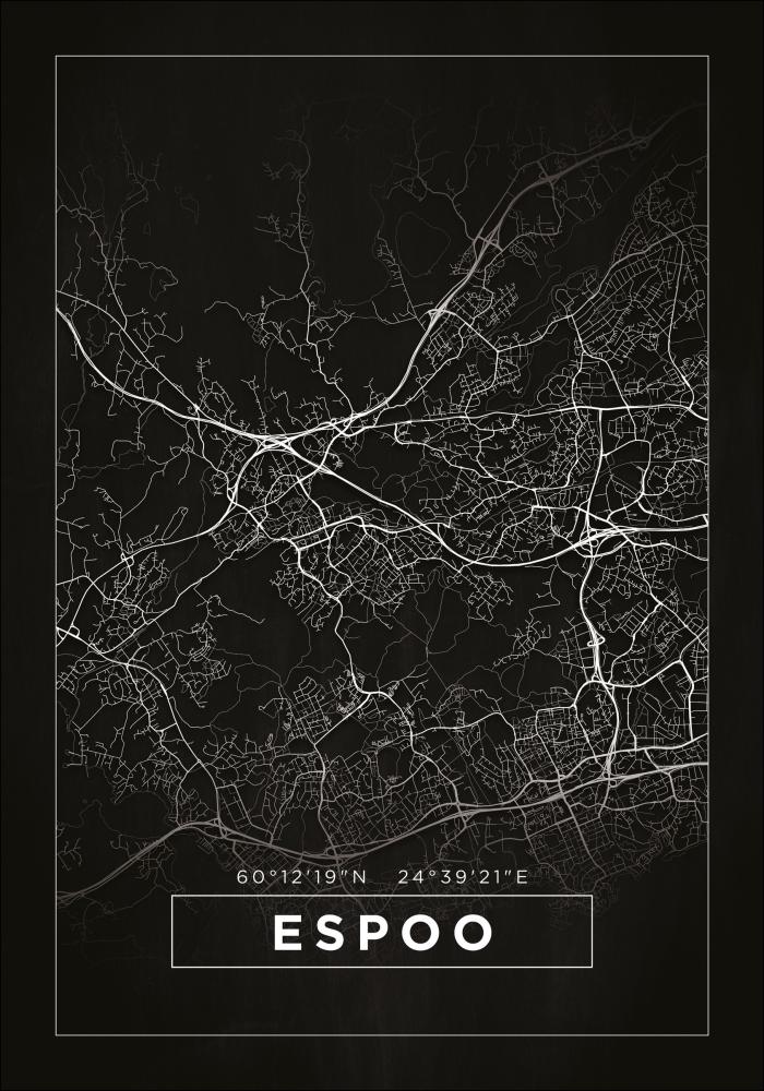 Mappa - Espoo - Poster nero