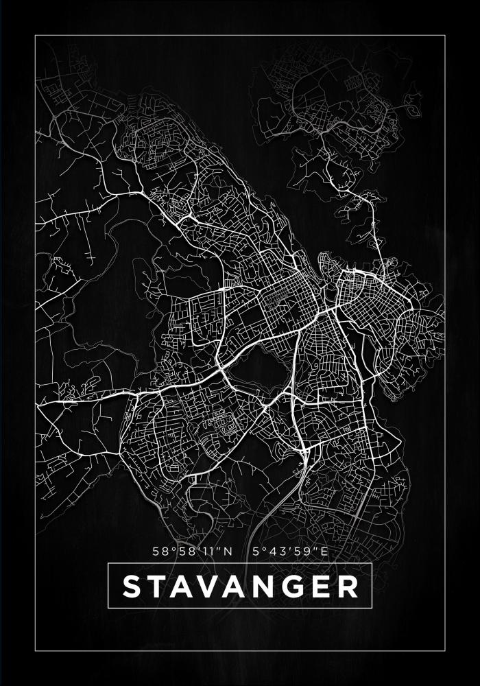 Mappa - Stavanger - Poster nero