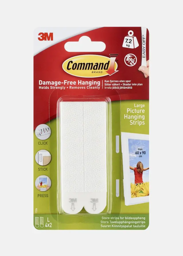 3M Command Large Ganci per quadri Bianco - 7,2 kg