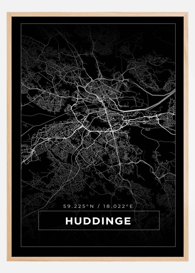 Mappa - Huddinge - Poster nero