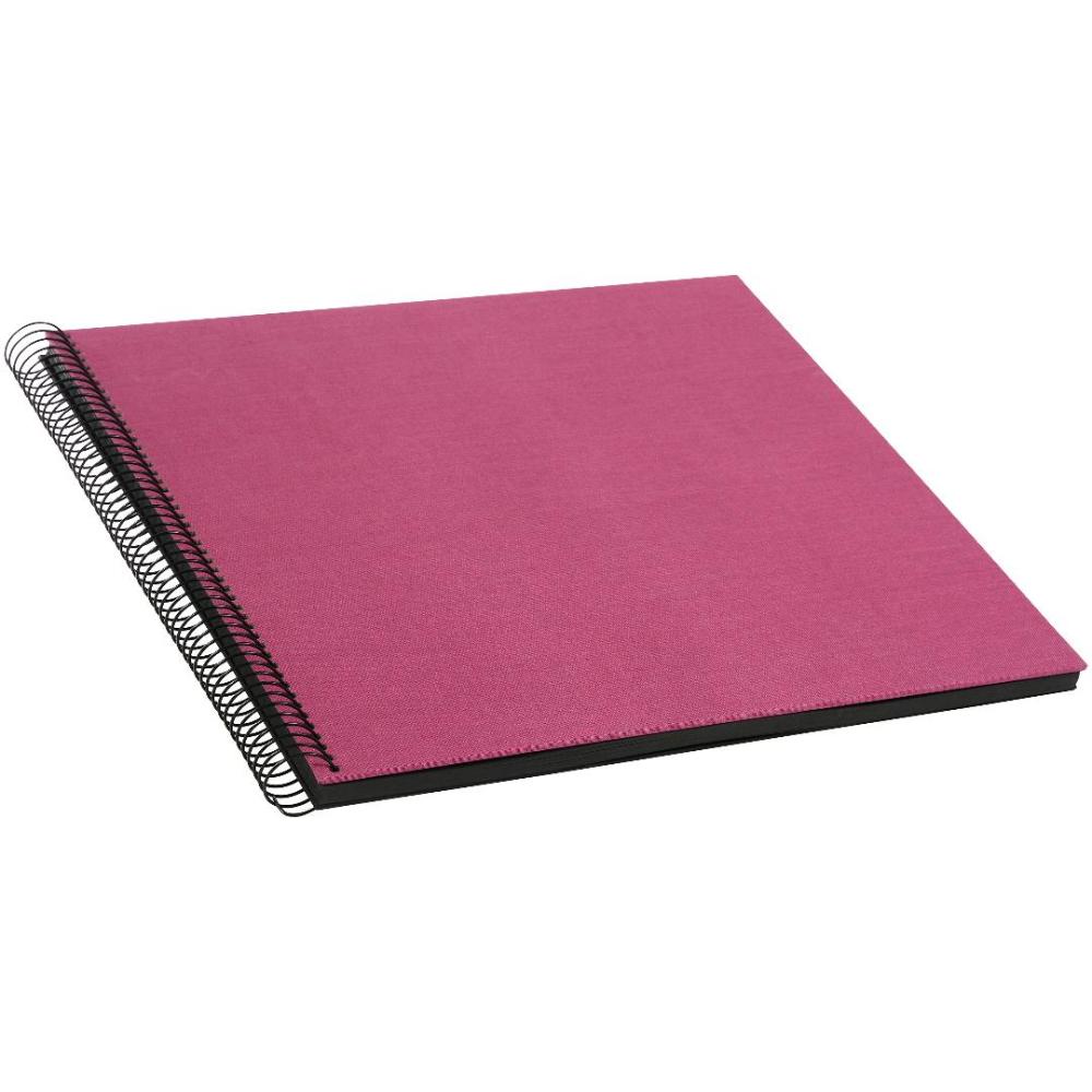 Bella Vista Album a spirale Fuchsia - 35x30 cm (40 Pagine nere / 20 fogli)