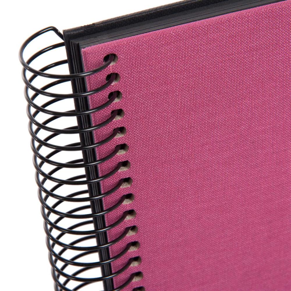 Bella Vista Album a spirale Fuchsia - 35x30 cm (40 Pagine nere / 20 fogli)