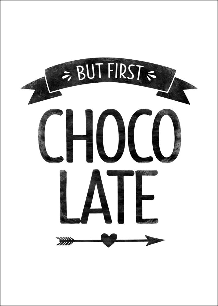 But first chocolate Rétro Poster