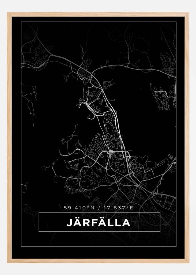 Mappa - Järfälla - Poster nero