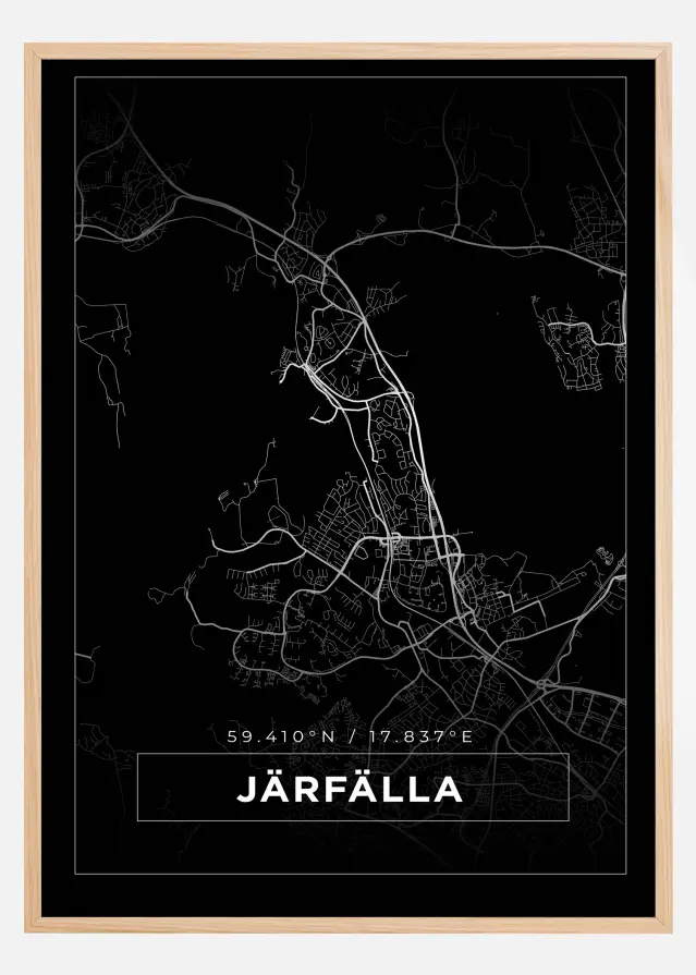 Mappa - Järfälla - Poster nero