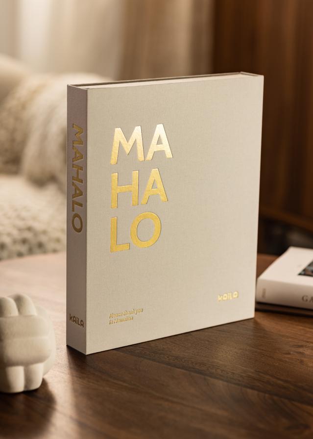 KAILA MAHALO Crema - Coffee Table Photo Album (60 Pagine nere / 30 fogli)