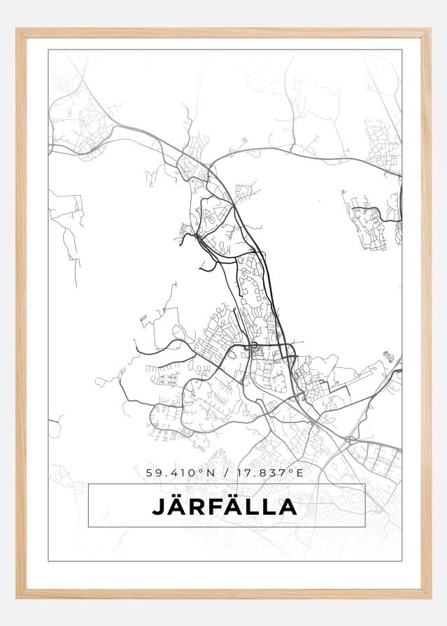 Mappa - Järfälla - Poster bianco