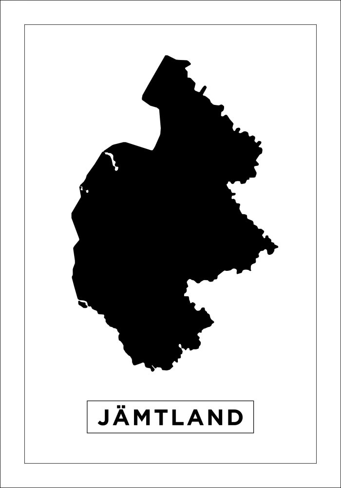 Mappa - Jämtland - Poster bianco