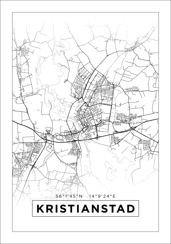 Mappa - Kristianstad - Poster bianco