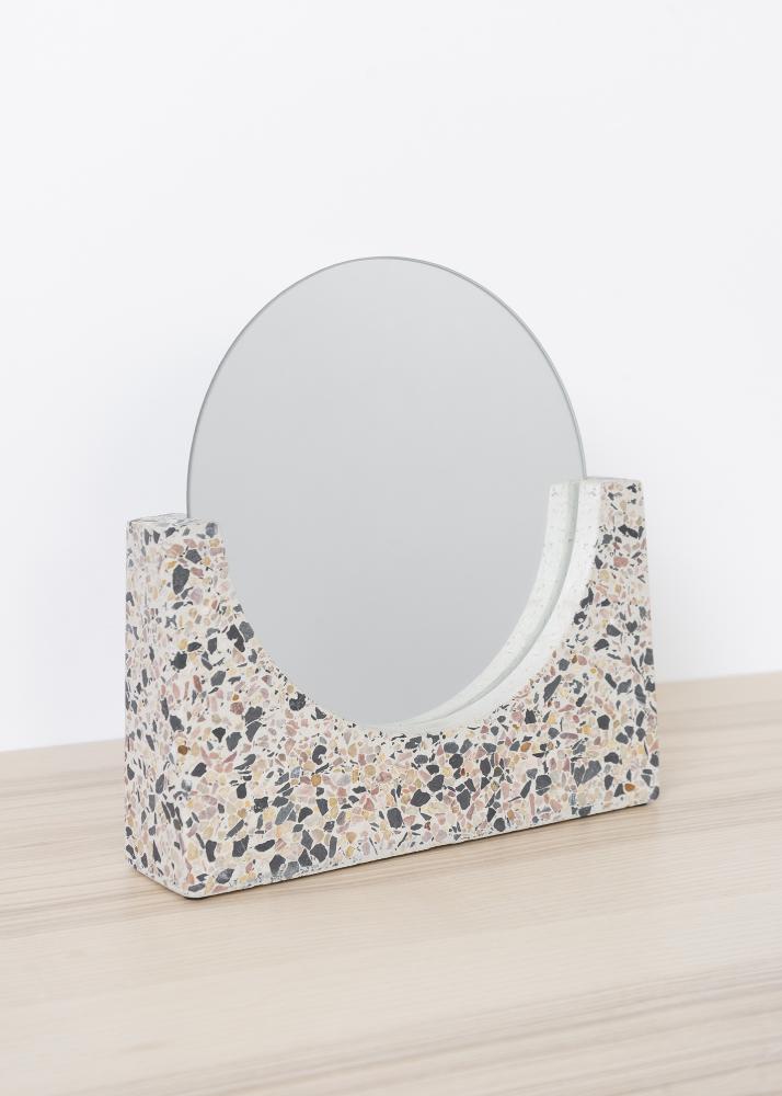 Specchio da tavolo Terrazzo Bianco 17 cm Ø