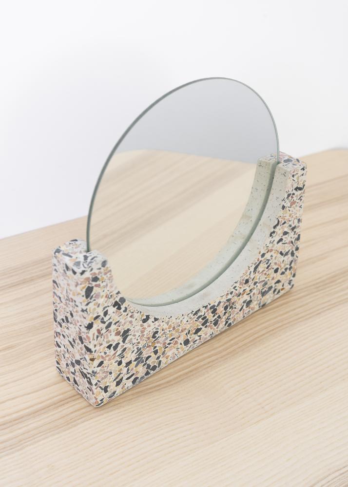 Specchio da tavolo Terrazzo Bianco 17 cm Ø