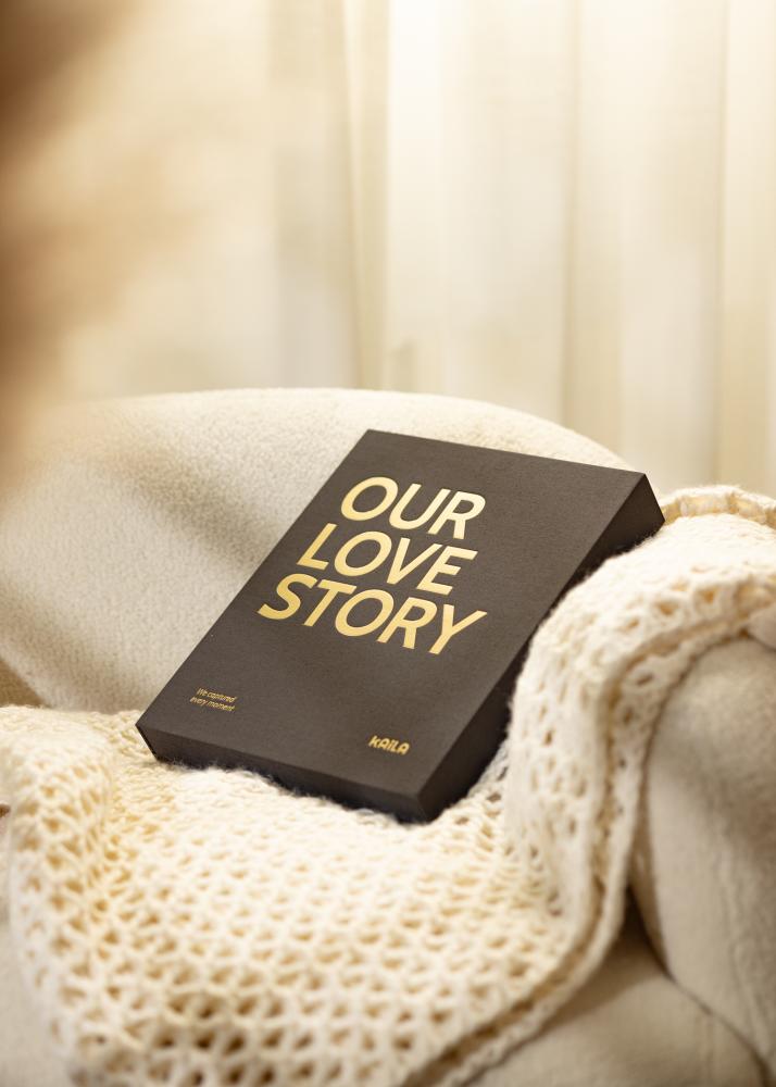 KAILA OUR LOVE Story Black - Coffee Table Photo Album (60 Pagine nere)