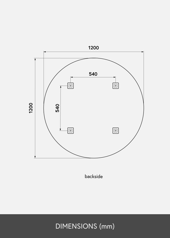 KAILA Rotondo Specchio 120 cm Ø