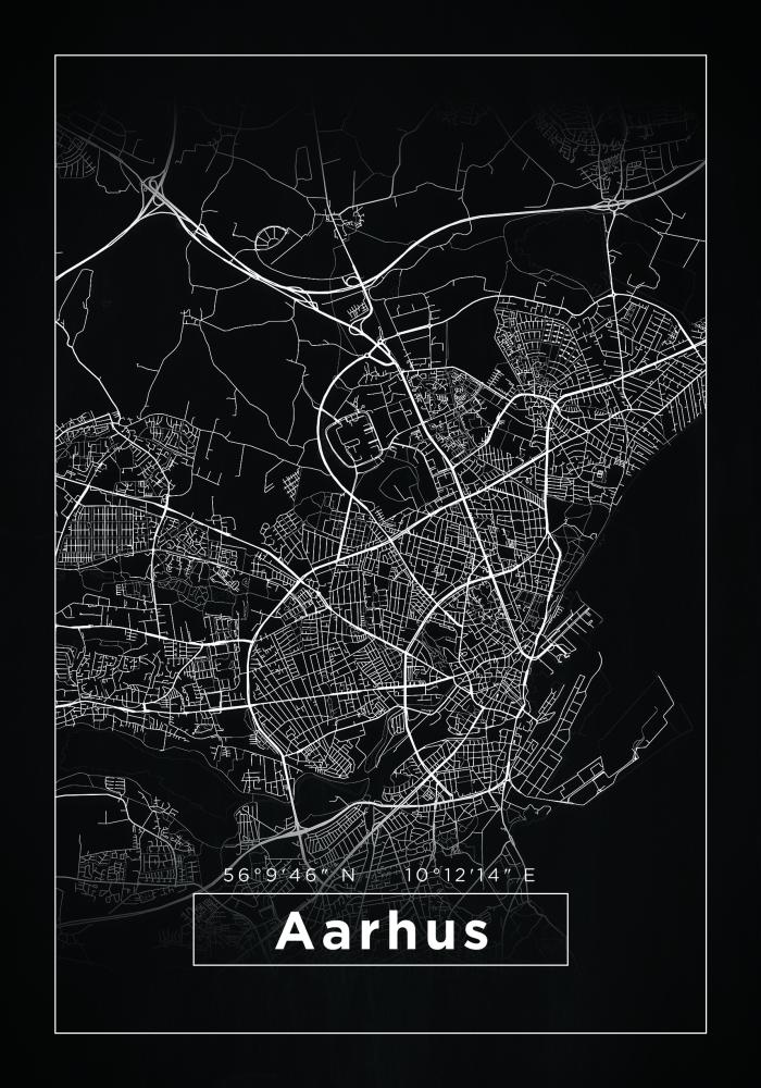 Mappa - Aarhus - Poster nero