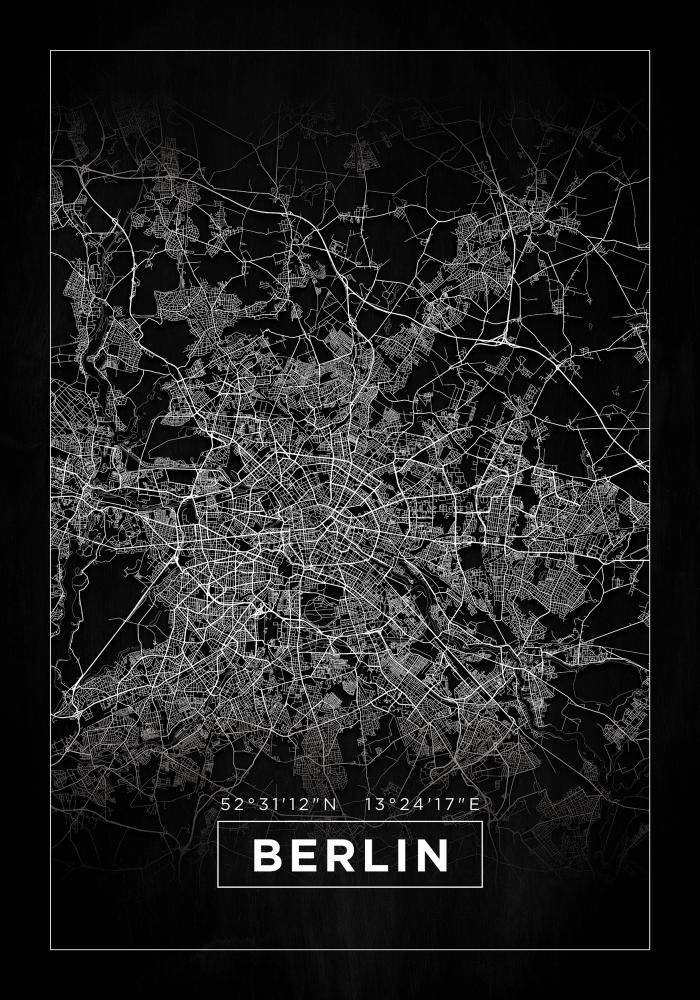 Mappa - Berlin - Nero Poster