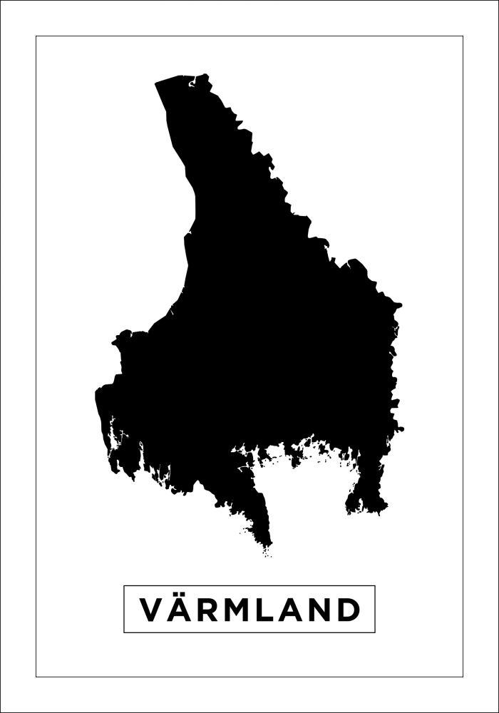 Mappa - Värmland - Poster bianco