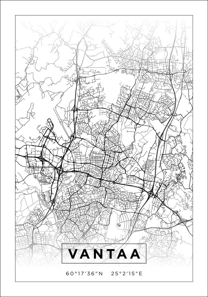 Mappa - Vantaa - Poster bianco