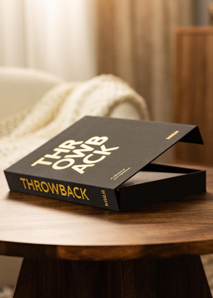 KAILA THROWBACK Black - Coffee Table Photo Album (60 Pagine nere / 30 fogli)