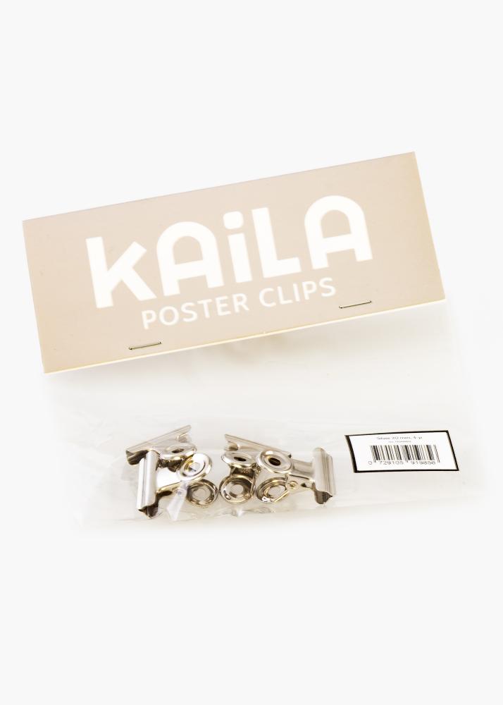 KAILA Poster Clip Argento 20 mm - 4-p