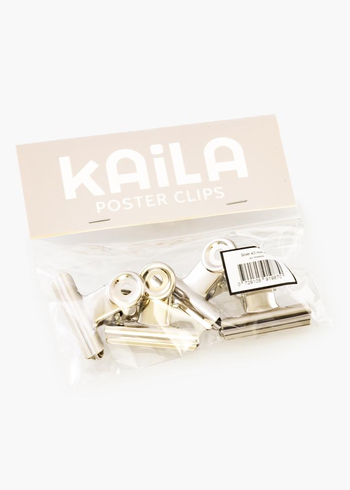 KAILA Poster Clip Argento 40 mm - 4-p