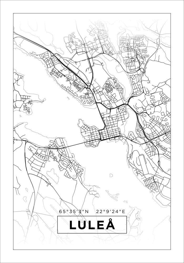 Mappa - Luleå - Poster bianco