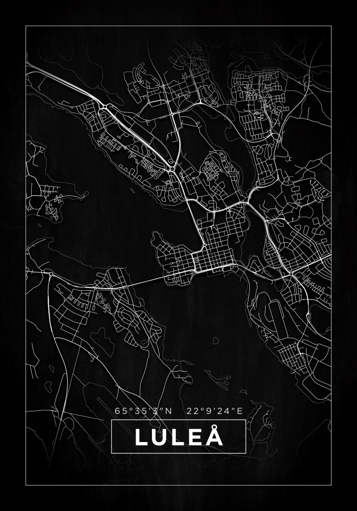 Mappa - Luleå - Poster nero