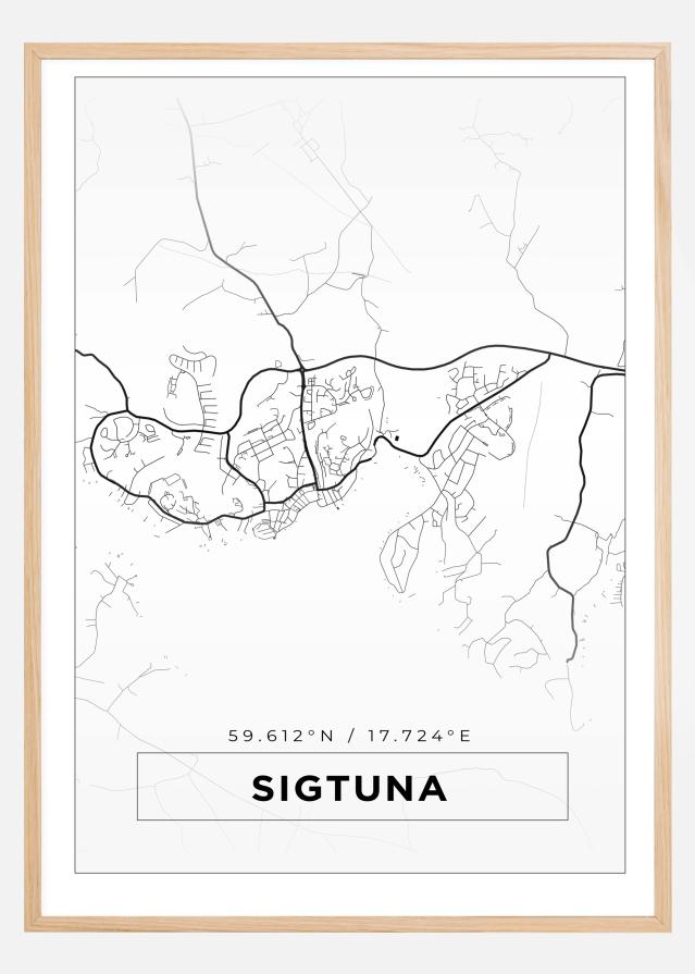 Mappa - Sigtuna - Poster bianco