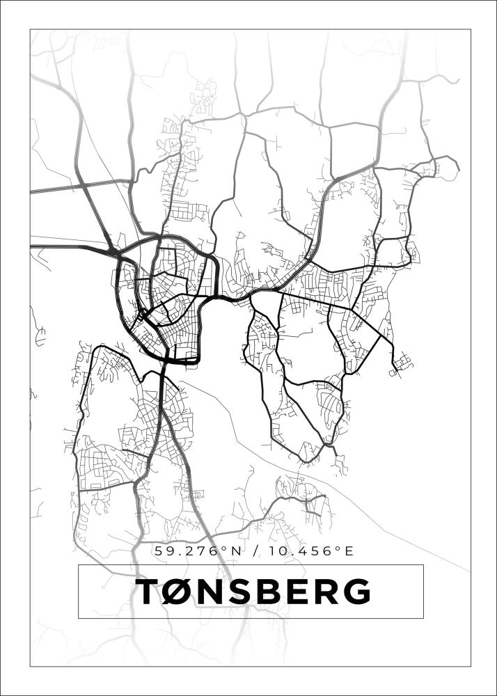 Mappa - Tønsberg - Poster bianco